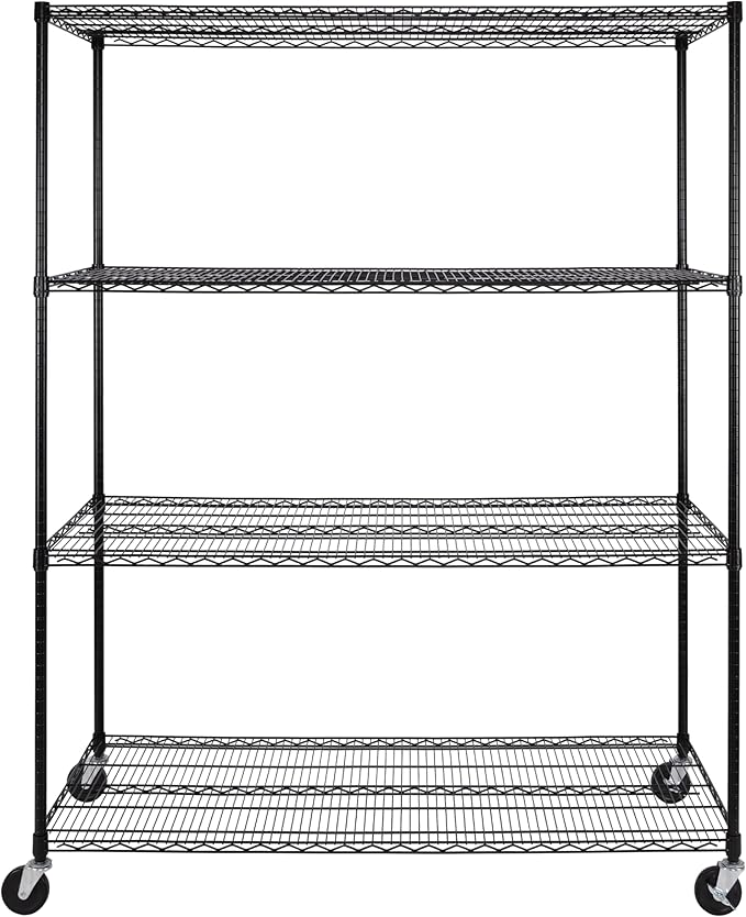Seville Classics UltraDurable Heavy Duty NSF Solid Steel Wire Rack Storage Unit - Image 2