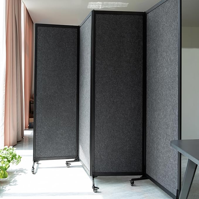 Upgrade Version Room Partition and Divider, Freestanding Rolling Dividers - Image 5