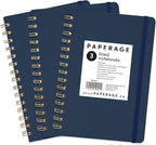 PAPERAGE Lined Spiral Journal Notebook, 3 Pack, 160 Pages, Medium 5.7 inches x by PAPERAGE