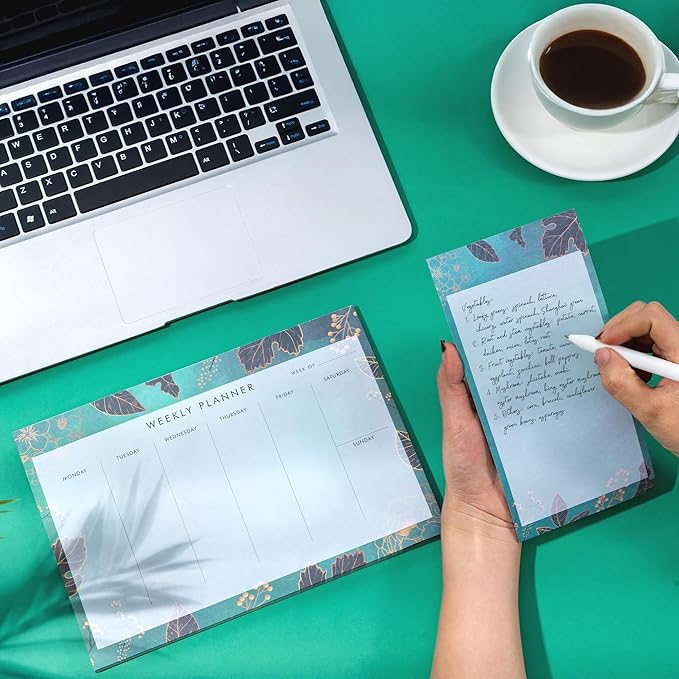 Undated Weekly Planner Notepad 10x7 To Do List Note Pad 52 Weekly Desk Planner - Image 8