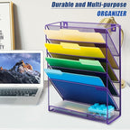 EASEPRES Desk File Organizer Mesh 6-Tier, Hanging Wall Mount Document - Image 6