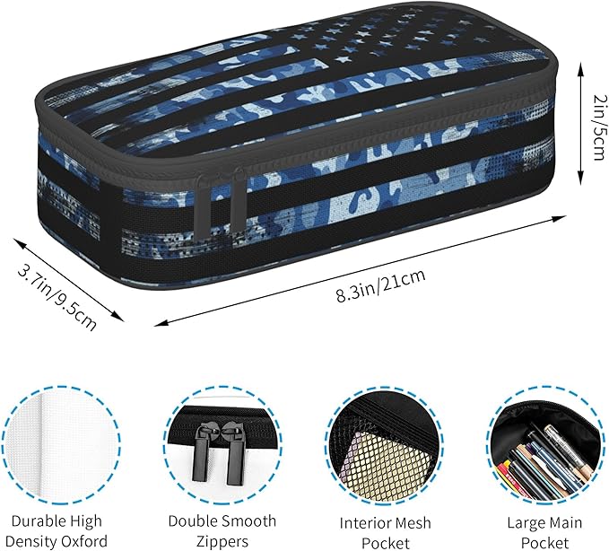 YIJIUWKIS American Flag Style Pencil Case - Image 3