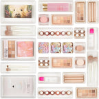 Vtopmart 25 PCS Plastic Drawer Organizers Set, 4-Size Versatile Bathroom and by Vtopmart