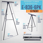 U.S. Art Supply 70" High Boardroom XL Black Aluminum Flip Chart Easel & - Image 2