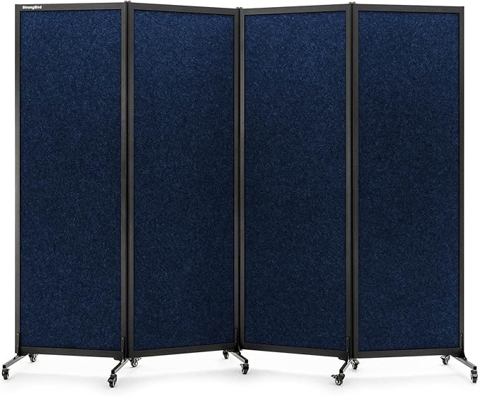 Upgrade Version Room Partition and Divider, Freestanding Rolling Dividers by StrongBird
