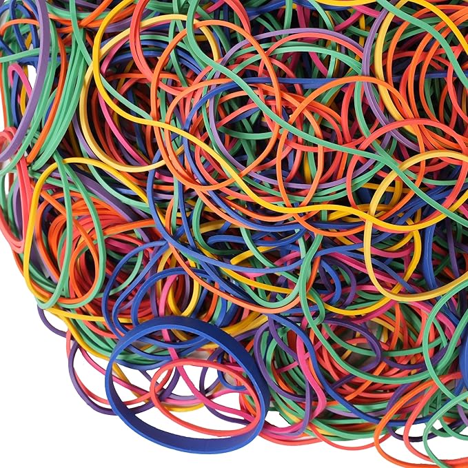 HAIDIBAO Rubber Bands Assorted Sizes 0.5lbs Multicolor Elastic Bands - Image 5