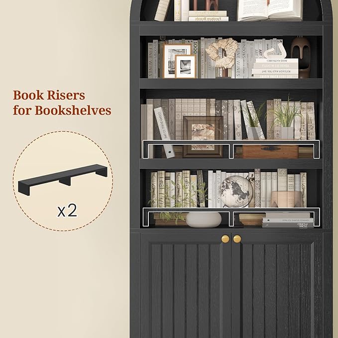 81" Tall Arched Cabinets, Bookcase - Image 3