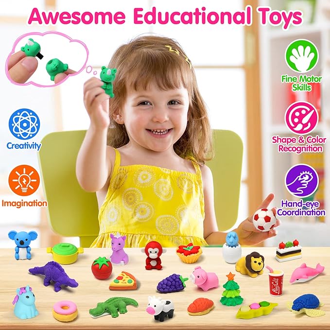 Arscniek 110 Pack Animal Erasers - Image 4