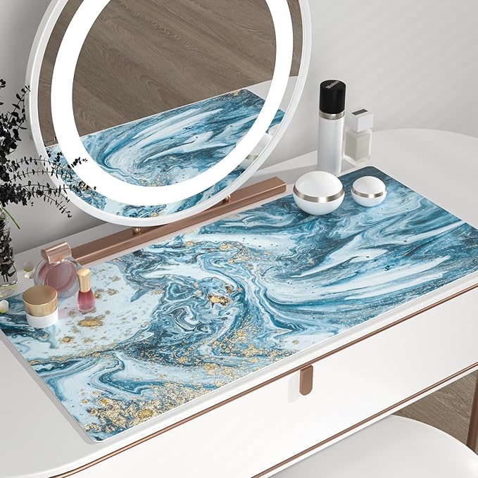 QIYI Large Desk Pad, Keyboard Mouse Pad Desktop Decor, Waterproof PU Leather - Image 6