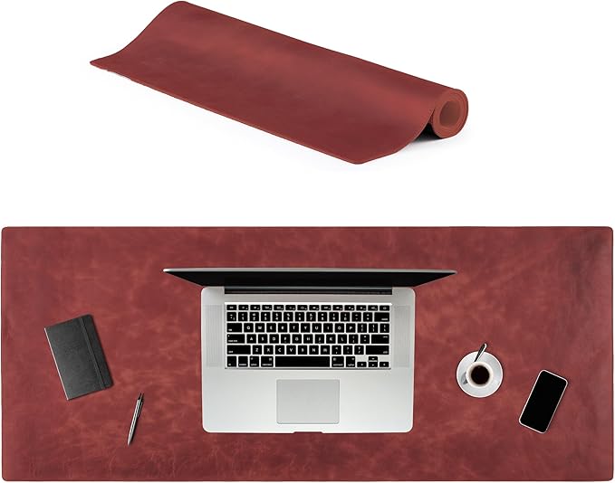 Node Leather Calfskin Leather Desk Pad – Executive Office Desk Mat by NodeLeather