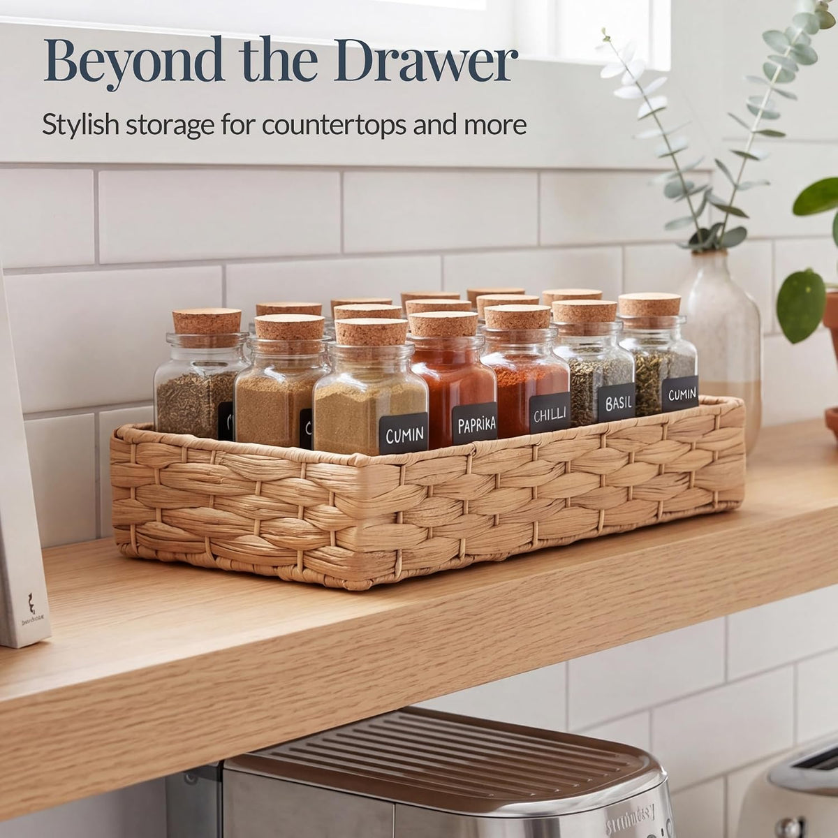Best Choice Products 5-Piece Flatware Organizer Set, Woven Modular Silverware...