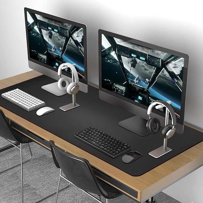 ZORESYN Desk Pad, PU Leather Desk Blotter Protector, Large Gaming Mousepad Desk - Image 3