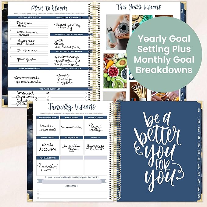 bloom daily planners 2026 Hardcover Calendar Year Goal & Vision Planner - Image 4