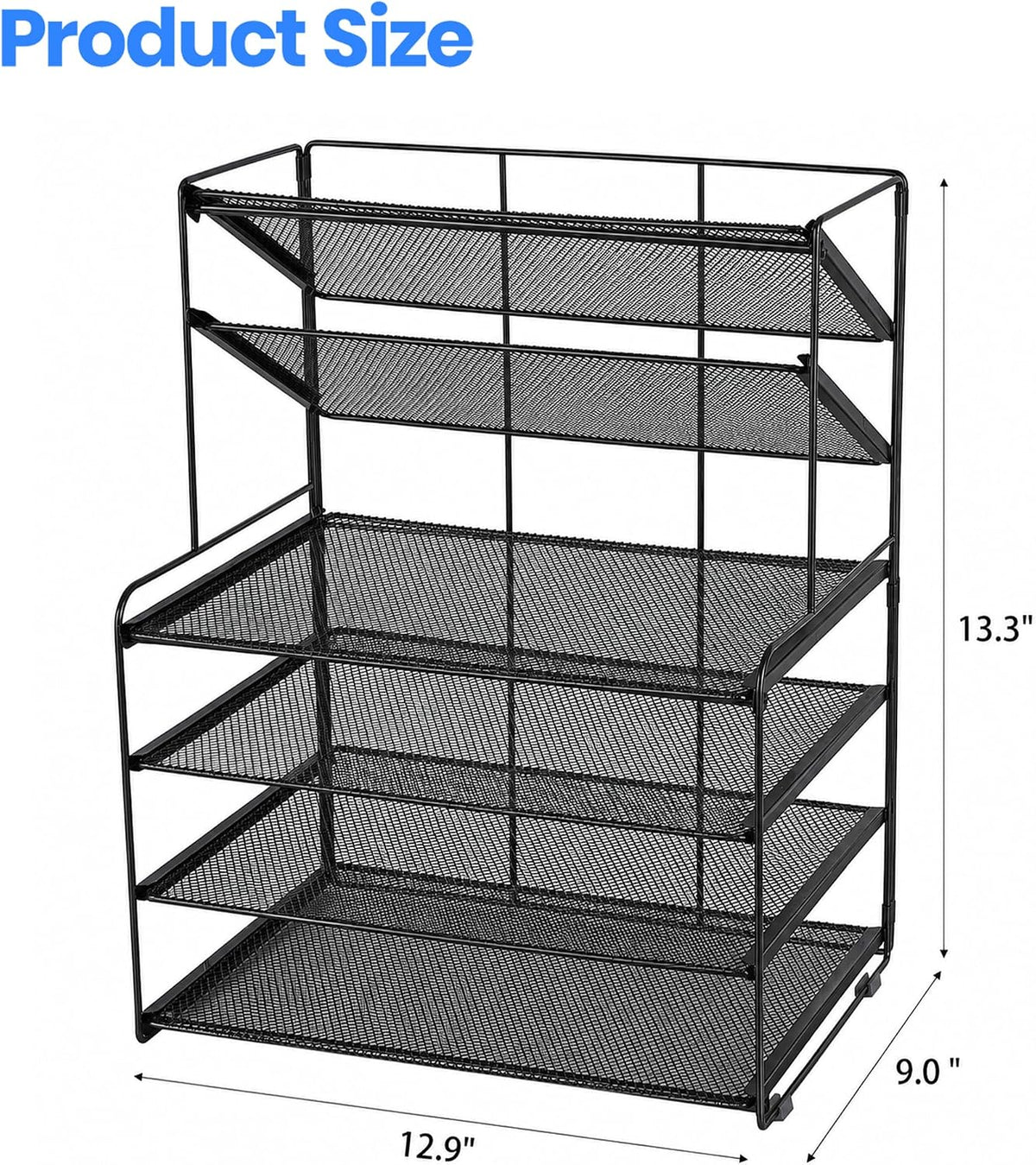 OPNICE Desk Organizer, 6-Tier Desktop File Organizer with Drawer and Pen Hold...