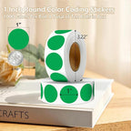 Green 1 Inch Round Color Coding Dot Labels, 10 Rolls 10000 Dot Stickers in - Image 2