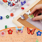 80 Pcs Push Pins for Cork Board, Decorative Thumb Tacks Wooden Push Pins Head - Image 5