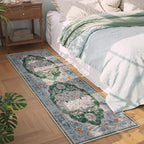 Rugcomf Vintage Medallion Kitchen Rugs Non Slip Washable 2'7"x8' - Image 3