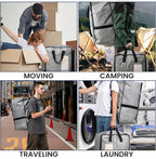 TAILI 4 Pack Gray Moving Bags w/Adjustable Backpack Straps, Moving Supplies - Image 9