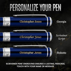 Scriveiner Personalized Midnight Blue Fountain Pen - Image 2