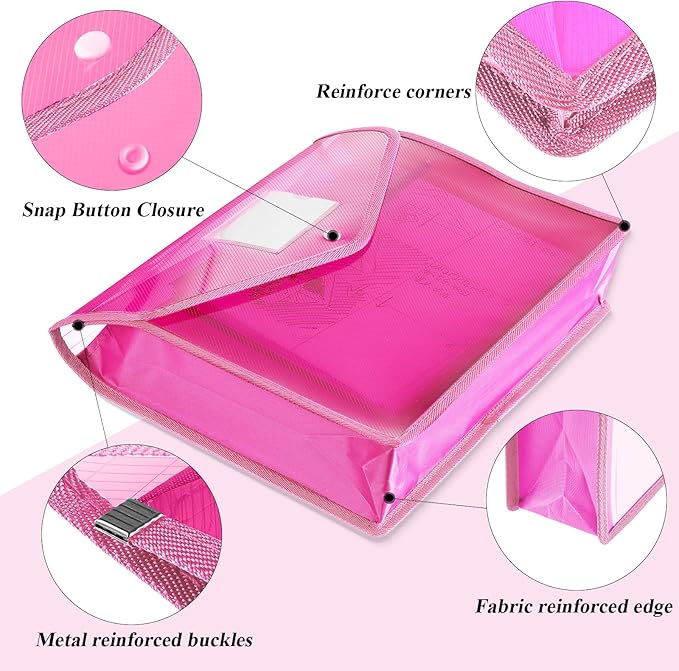 10 Pieces Plastic File Folders Envelope Expanding File Wallet Organizer - Image 3