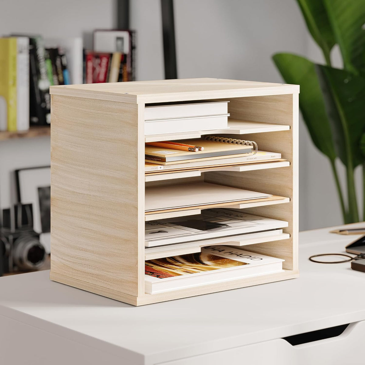 Ballucci 5-Tier File Organizer for Desk, Mail Sorter, Office Desk Organizatio...