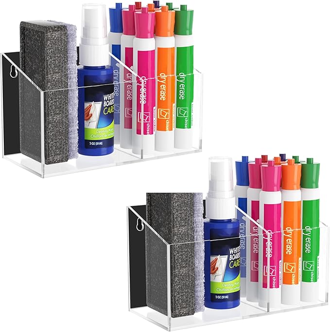 HBlife 2 Pack Magnetic Dry Erase Marker Holder by HBlife