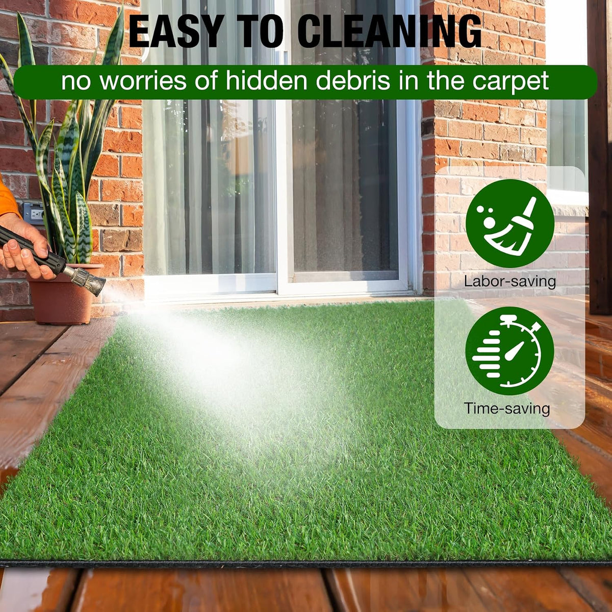 xlx turf 2ft x 6ft artificial turf runner on a desk or shelf