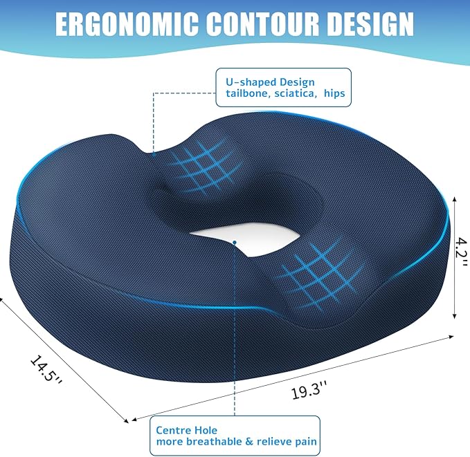 BlissTrends Donut Pillow Seat Cushion, Donut Chair Cushions - Image 2
