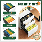 Letaya 3 Drawer Mobile File Cabinet - Image 6