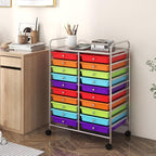 Happygrill 20-Drawer Organizer Cart Tools, Mobile Utility Storage Cart - Image 2