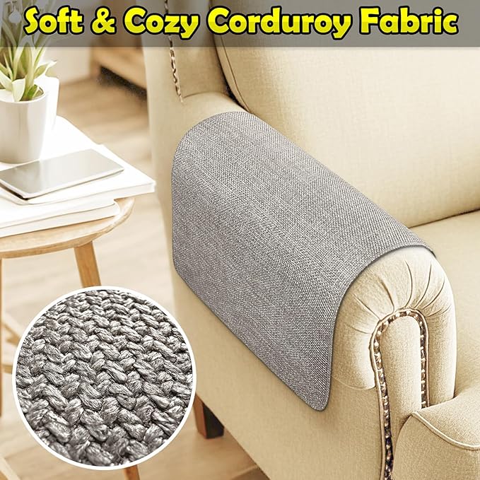 Couch Arm Covers, Waterproof Armrest Cover - Image 4