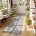 Rugcomf Vintage Medallion Kitchen Rugs Non Slip Washable 2'7"x8' - Image 2