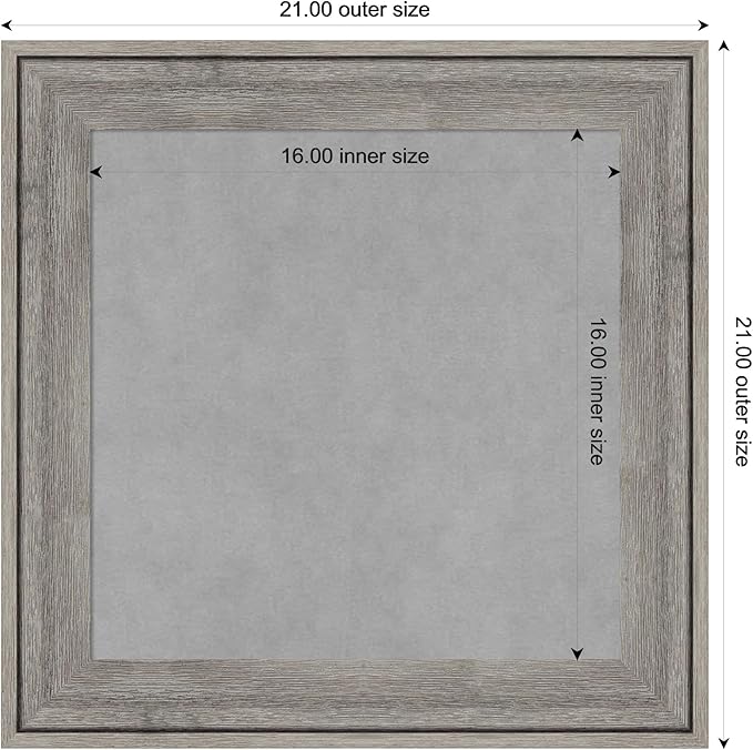 Amanti Art Grey Framed Magnetic Board 21x21 Small Vision Board - Image 4