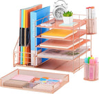 Marbrasse Rose Gold Desk Organizer - Image 2