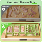 Vtopmart 25 PCS Plastic Drawer Organizers Set, 4-Size Versatile Bathroom and - Image 3