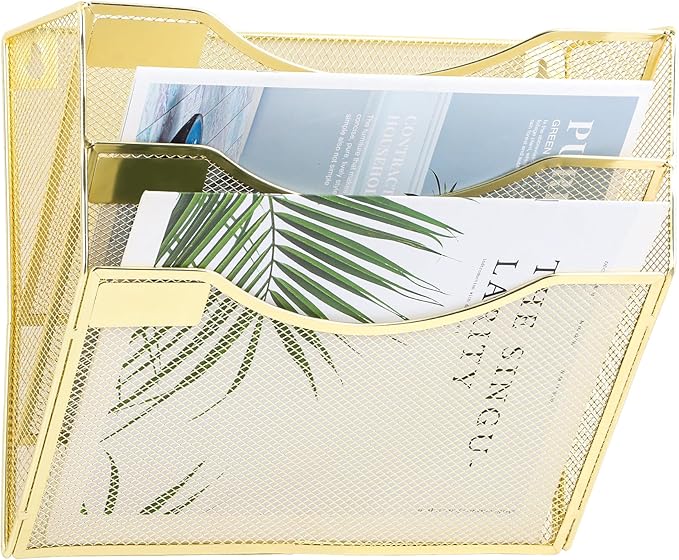 EASEPRES 3 Pocket Mesh Hanging Wall File Organizer, Wall Mounted Mail Paper - Image 6