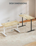 FLEXISPOT Solid Rubberwood Electric Standing Desk - Image 2