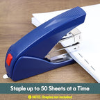 AFMAT Effortless Stapler for Desk, 50 Sheet Capacity, Low Force, Built-in - Image 3