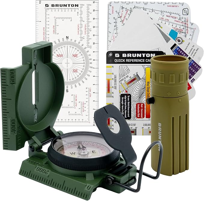 Brunton Deluxe Tactical Field Navigator Bundle – Model 94 Military Lensatic by Unknown