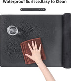 Wolaile Desk Pad 36x17 inches, PU Leather Desk Blotter, Non-Slip Base - Image 4
