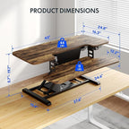 FLEXISPOT 40 inch Electric Motor Desk Converter, Sit to Stand Monitor and - Image 3
