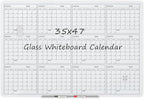 Magnetic Whiteboard Glass Board Yearly Calendar by JJworldwide