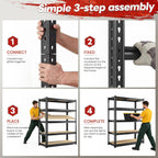 reibii 2 pack garage shelving for basement, heavy, view 11