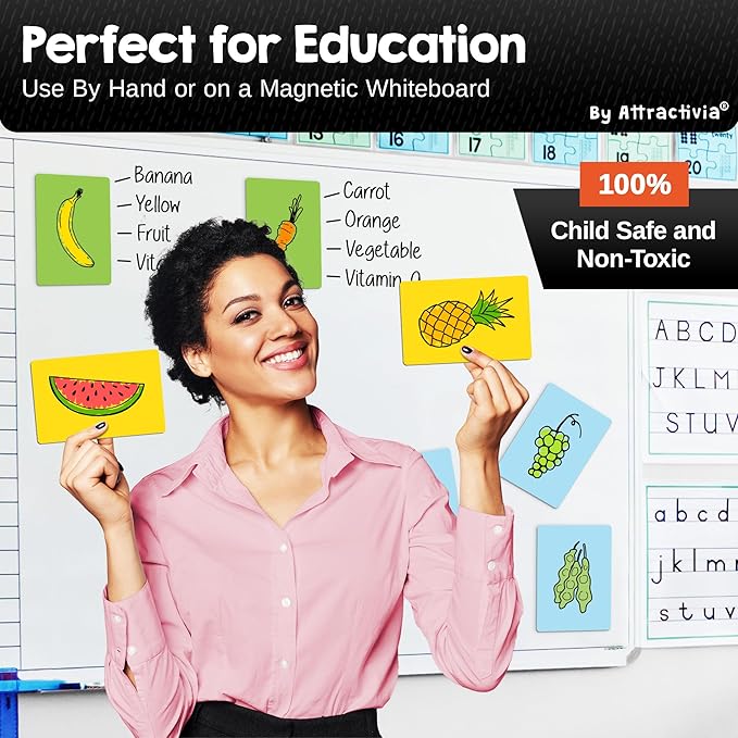Attractivia Dry Erase Magnetic Labels 5.6 x 3.7 in, Solid Colors, Large Dry - Image 6