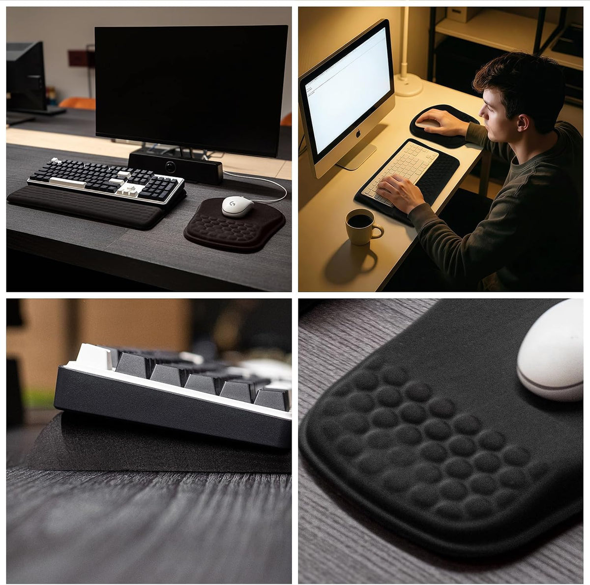 Keyboard Wrist Rest -Ergonomic Keyboard Stand with Wrist Rest- with Carpal Tu...