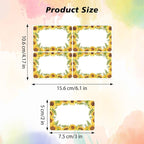 Wonmon 200 PCS Sunflower Name Tags Stickers, Self Adhesive Sunflowers Style - Image 2