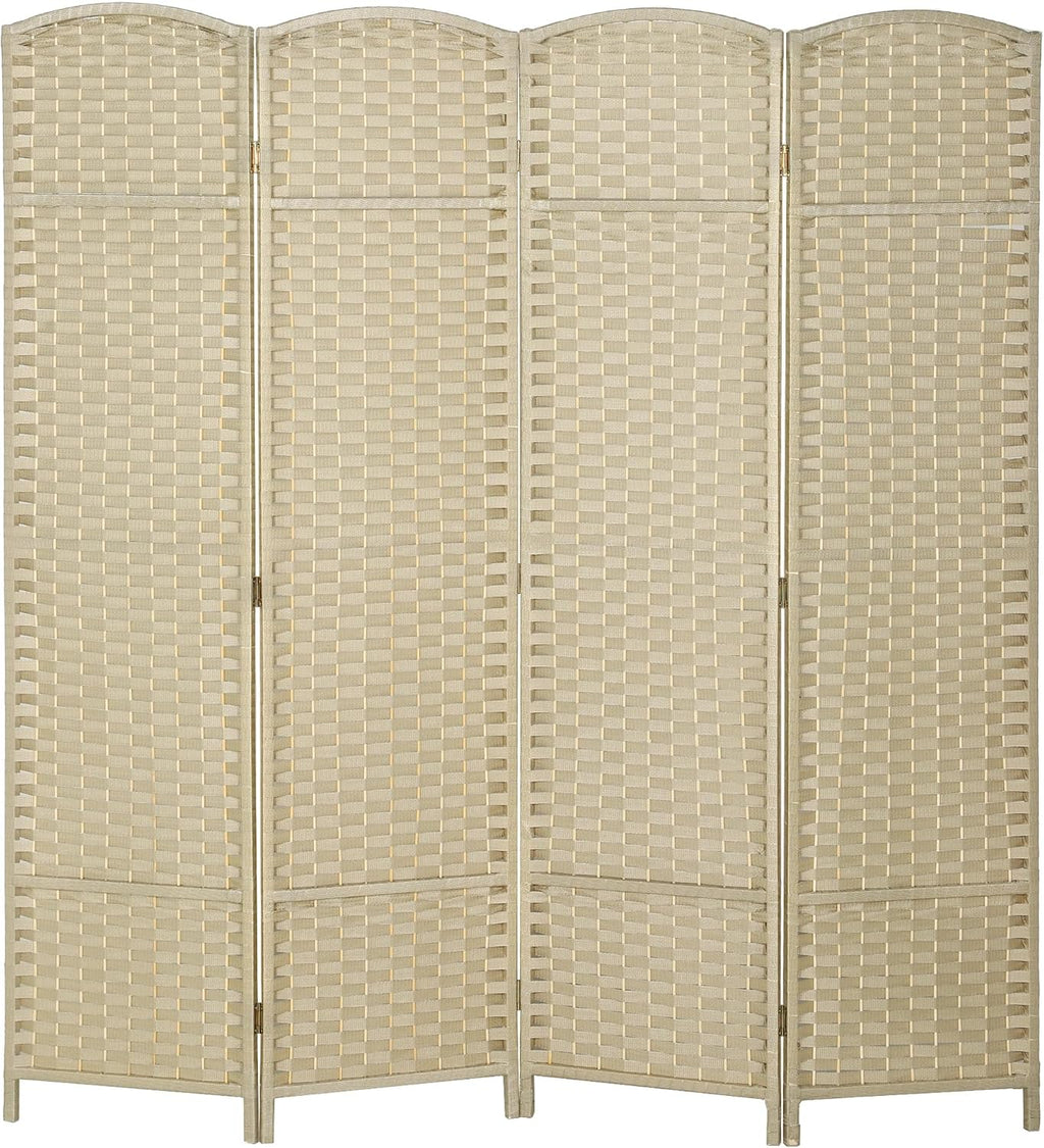 HOMCOM Room Divider, 4 Panel Folding Privacy Screen, 5.6' Tall Freestanding