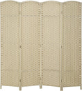 HOMCOM Room Divider, 4 Panel Folding Privacy Screen, 5.6' Tall Freestanding