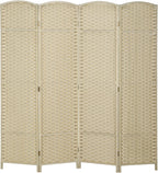 HOMCOM Room Divider, 4 Panel Folding Privacy Screen, 5.6' Tall Freestanding