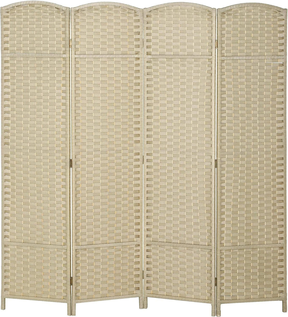 HOMCOM Room Divider, 4 Panel Folding Privacy Screen, 5.6' Tall Freestanding